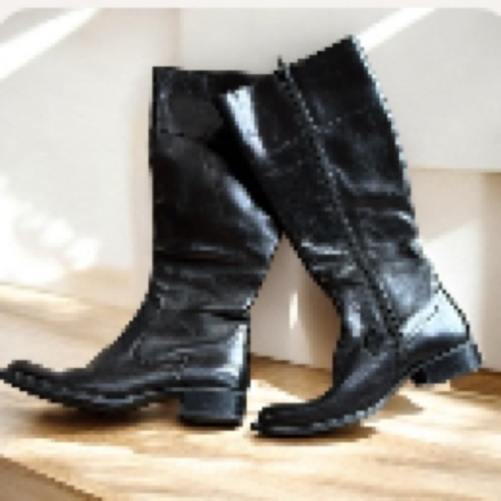 Born Crown Black‎ Leather Knee-High Boots